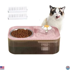 Stainless Steel Cat Water Fountain 101oz Automatic Pet Dispenser with 2 Filters