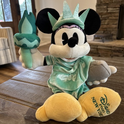 Disney Store New York NY Minnie Mouse Peluche Statua della Libertà 20" Nuovo con etichette - Foto 1 di 8