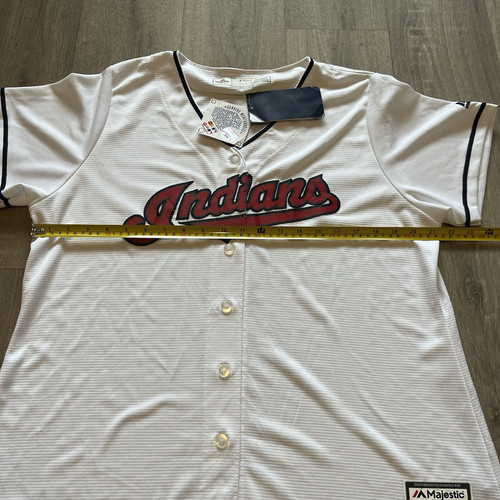Cleveland Indians Jersey Baseball official Mens Majestic White XXL NWT genuine - Picture 9 of 13