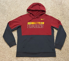USC Trojans Nike Dri Fit On Field Hoodie Sweatshirt Size Large EUC Southern Cal