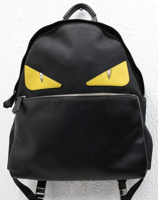 Fendi Nylon Vitello Liberty Monsters Eyes Rounded Backpack  display picture 1