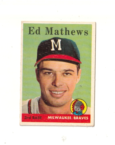 1958 Topps Baseball Ed Matthews Ex+