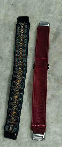 Set Of 2 Fitbit Luxe Elastic Watch Bands Soft Nylon Stretch Adjustable Strap - Zdjęcie 2 z 3