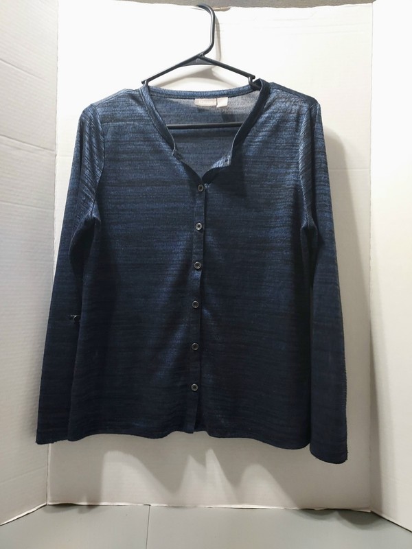 Chicos Size 1 Blue Woman