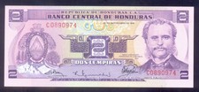 Honduras 2 Lempiras 1976  P61  UNC
