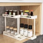 2-Tier Sliding Spice Rack Pull Out Rotating Cabinet Kitchen Organizer Storage