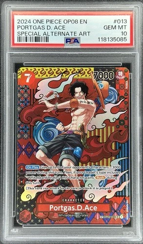 One Piece Portgas D. Ace Special Alt Art EN #OP02-013 Two Legends (PSA 10)