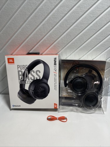 JBL HARMAN Tune 510BT Wireless On-Ear Headphones w/ Purebass Sound - Black
