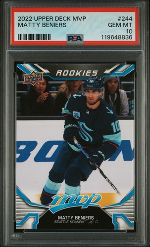 2022 UPPER DECK MVP #244 MATTY BENIERS ROOKIE RC PSA 10
