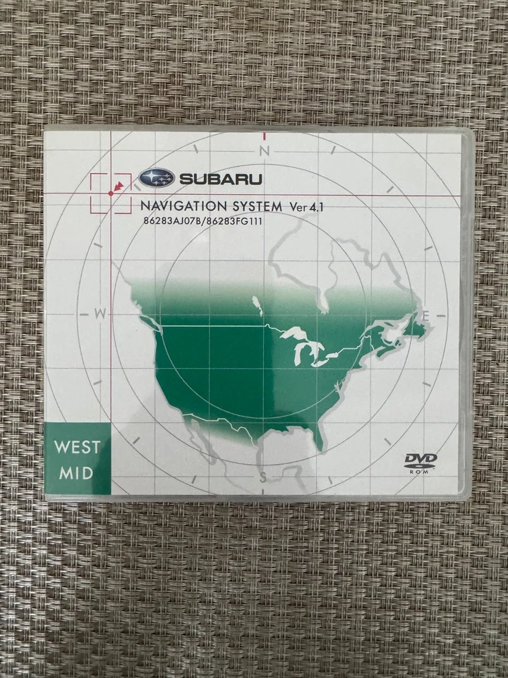 Subaru Nav System Ver 4.1 WEST  MID DVDs 86283AJ07B 86283FG11 & 2012 Nav Manual - Image 2 of 4
