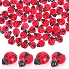 100 Pcs Ladybug Mitgebsel Mini Harz Figuren Terrarium- Gartenstatuen Aus