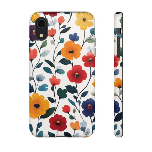Phone Ink Case for iPhone / Galaxy / Pixel – Minimalist Flower Pattern on White - Picture 131 of 257