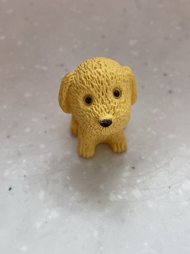Hund Figur Miniatur Sammlerstück Harz Welpe Statue 2" golden - Bild 4 von 8