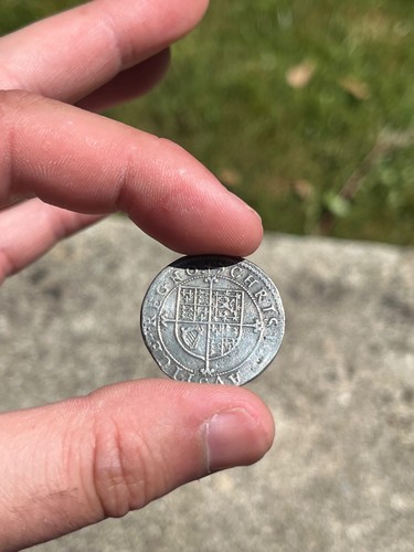 Karl IV Silber Sixpence gefräste englische Münze mögliche Nachprägung - Bild 3 von 17