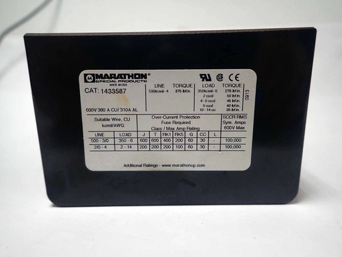 MARATHON 1433587 POWER TERMINAL BLOCK PANEL MOUNT 380A 600V AC/DC - Picture 4 of 7
