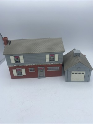 #ad #ad VTG Colonial House w Garage O Scale Train Display Building For Parts $12.53