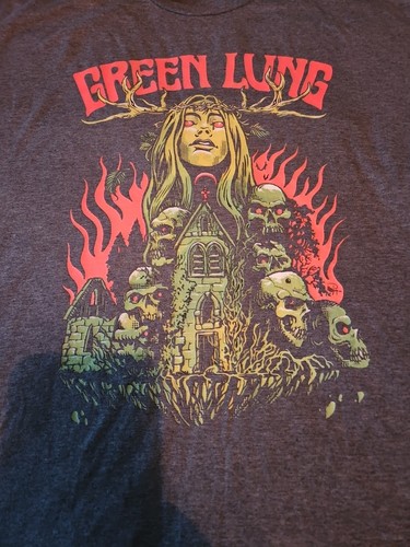 Camisa Banda Pulmonar Verde 2XL XXL Hard Metal Rock Doom Stoner  - Imagen 2 de 4