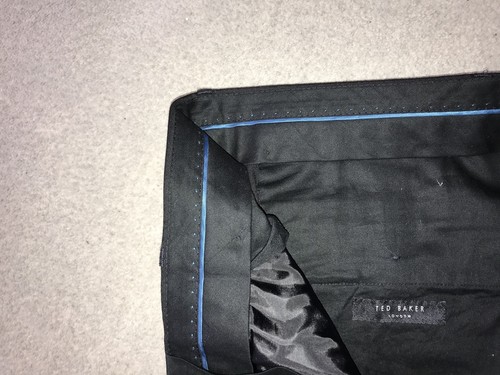 TED BAKER - Herren SCHWARZER WOLL DINNER ANZUG - 40 Reg - W34 L31 - SCHÖNER SMOKING - Bild 11 von 11