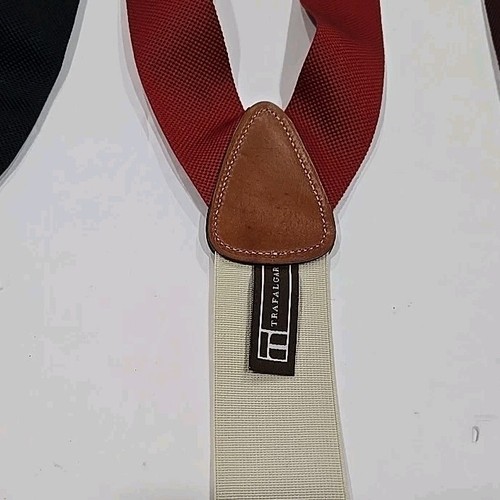 Menge 3 Trafalgar Knopf Hosenträger verstellbar 1,75" schwarz rot lila einfarbig - Bild 6 von 9