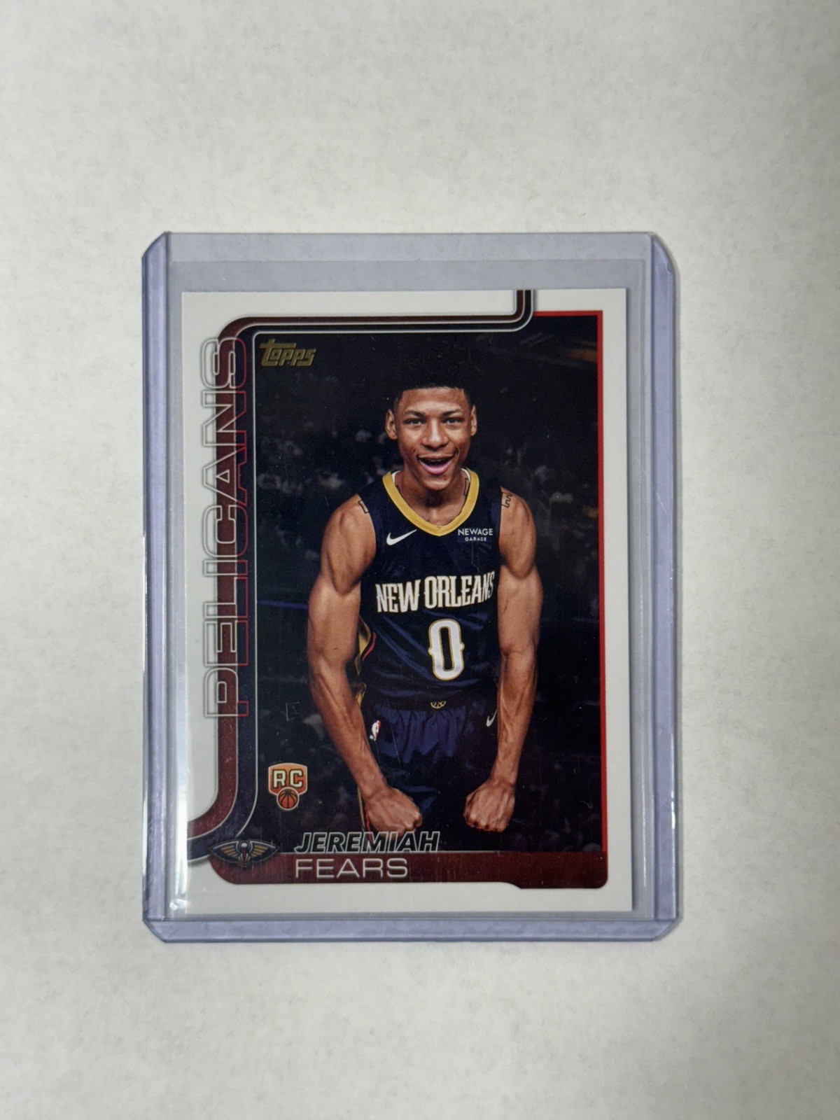 2025-26 Topps Basketball Jeremiah Fears #207 Golden Mirror Image SSP New Orleans