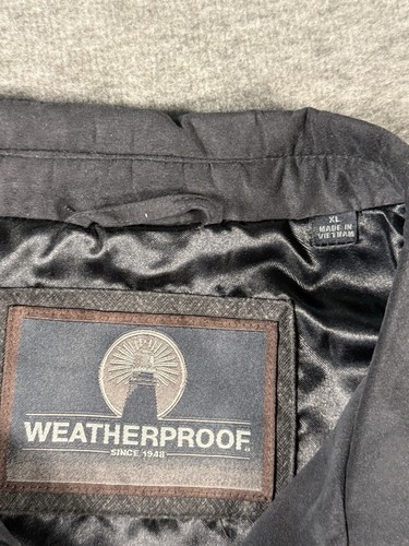 Weatherproof Micro Suede Black Mens Bomber Jacket Size XL - Picture 2 of 10