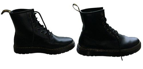 Dr. Martens 11821 Black Leather Combat Boots AirWair ZAVALA US 6 M US 7 L - Picture 3 of 6