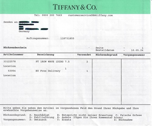 Tiffany & Co. Elsa Peretti Wave einreihiger Diamantring in 950er PT Gr. 55 - Bild 8 von 8