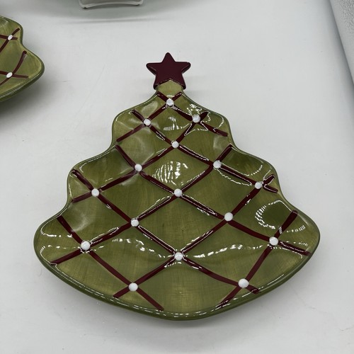 Pottery Barn “Season’s Greetings” Christmas Tree Plates – Set of 3 - Picture 4 of 14