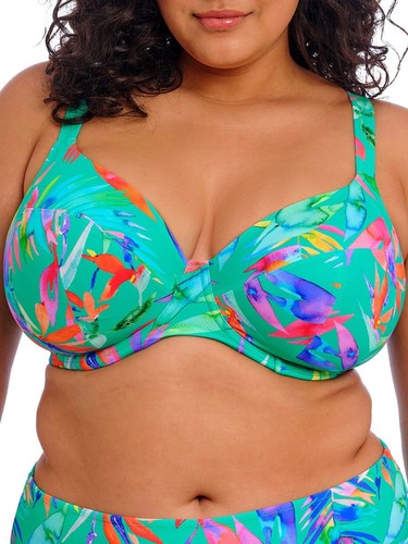 Elomi Toyama Tides Bügel Plunge Bikini Oberteil verstellbar gefüttert Bademode