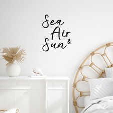 Sea; Air Sun - Black 22" x 17" Wall Art Decal Vinyl Sticker