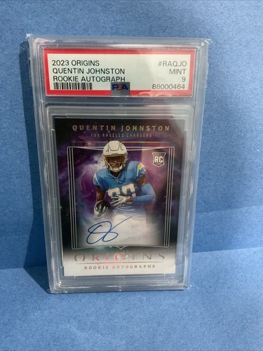 QUENTIN JOHNSTON 2023 Panini Origins Autograph Rookie On Card Auto RC PSA 9 MINT