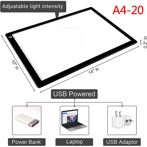 A4 Drawing Tablet Wacom Digital Graphic Tablet LED Diamond Painting Light Pad - Picture 19 of 25