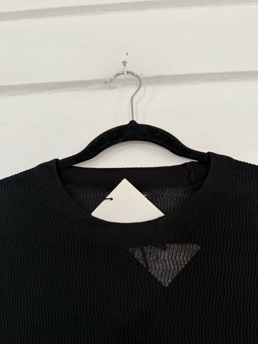 NWD Zara Men Black Knit Semi Sheer Short Sleeve T Sirt Size XL Y384A READ* - Picture 7 of 24