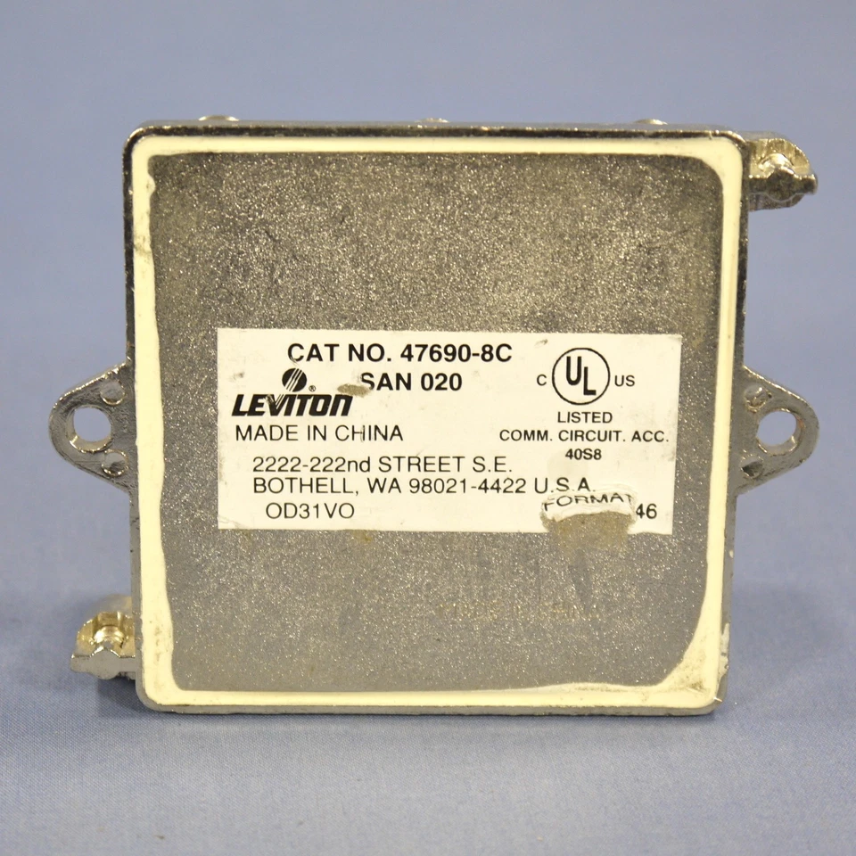 Leviton 1x8 Passive Cable Video Distribution Splitter Module NO Bracket 47690-8C - Image 3 of 4
