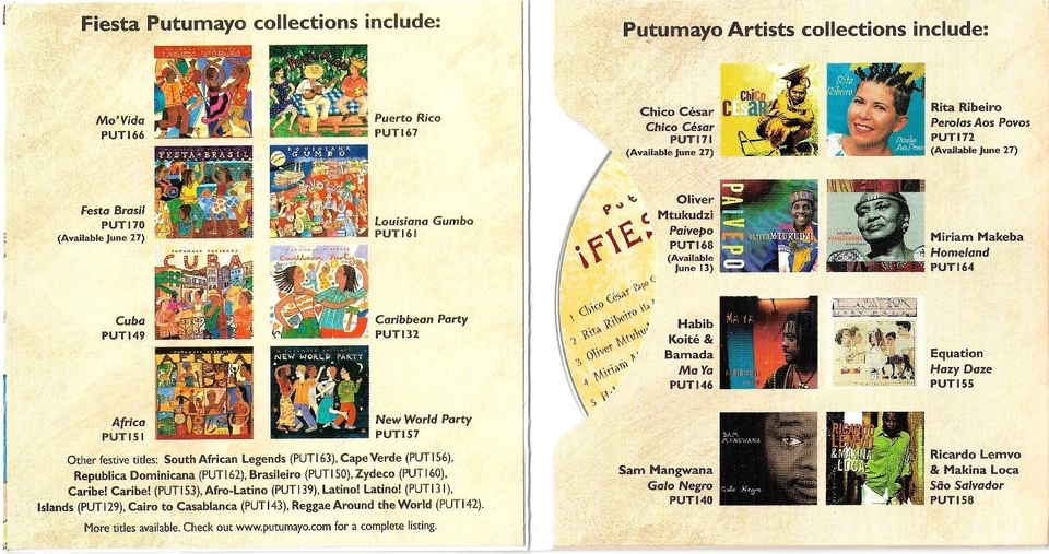 CD - FIESTA PUTUMAYO , Afro-Latin , Salsa , Brazilian Samba - Bild 3 von 3