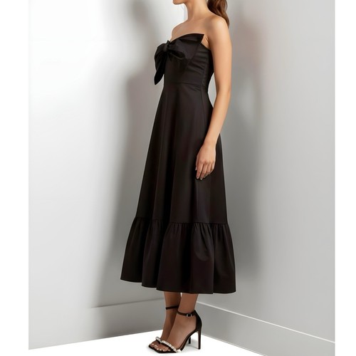 $ 218 Neu mit Etikett Hutch x Anthropologie trägerloses Kleid mit Fliege, schwarz, 00 (US Petite) - Bild 4 von 14