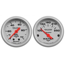 Autometer 4337/4321 Universal Ultra Lite 52.4mm Oil Pressure & Water Temperature