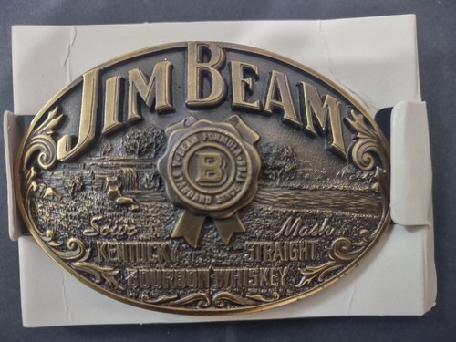 De colección 1993 Jim Beam Kentucky Straight Bourbon Whiskey Sour Mash Promo Hebilla de Cinturón - Imagen 8 de 10