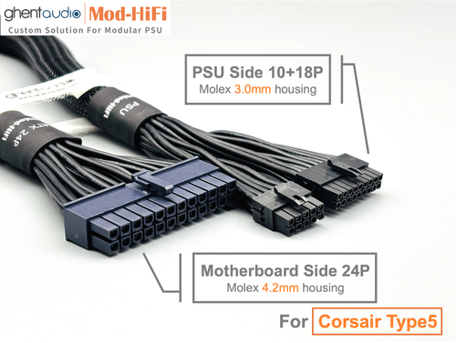 ⚡️ATX 24-Pin Cable for Corsair SF Series SF750 SF850 SF1000 - 📏60cm / 24 inch - 第 3/6 張圖片