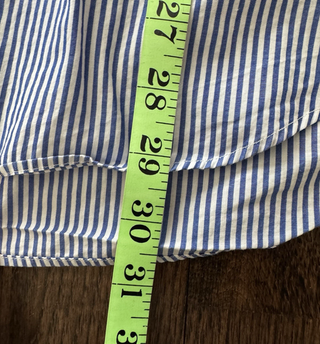 Ralph Lauren Men's Small Button-Down Button Up Shirt Blue White Stripe Cotton - Picture 11 of 13
