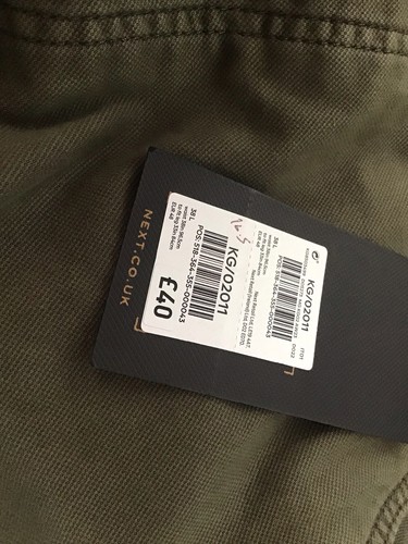 Next Khaki Green Cargo W38 L33 New With Tags - Bild 10 von 10