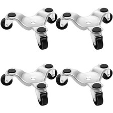 4 Pcs Furniture Moving Dolly Set 3 Wheel Steel Tri Dolly Heavy Duty Movers Mo...