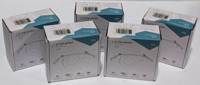 5) DALS Lighting FGM4-3K-SN Pivot 4  LED Gimbal Downlight 90° Tilt Satin Nickel