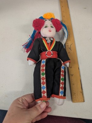 Vintage Colorful Thai Chiangmai Akha Tribal Ethnic Doll 10''