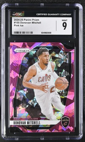 2024-25 Panini Prizm Donovan Mitchell #155 Pink Ice Basketball CGC 9