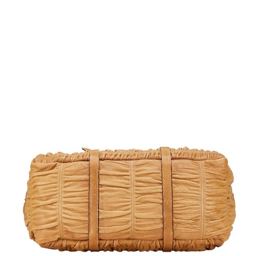 Prada BL0394 Brown Leather Shoulder Bag 2Way Logo Vintage Authentic - Picture 3 of 10