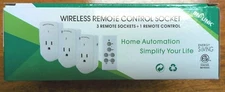 BN-LINK Wireless Remote Control Outlet Switch Power Plug -1 remote 3 plugs