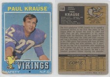 1971 Topps Paul Krause #158 HOF