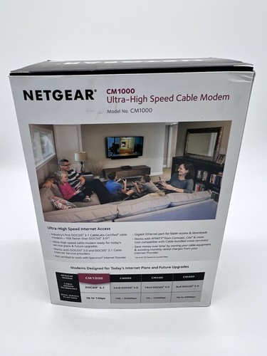 Netgear CM1000V2 Nighthawk DOCSIS 3.0 & 3.1 Cable Modem w/Power Supply - Picture 10 of 14