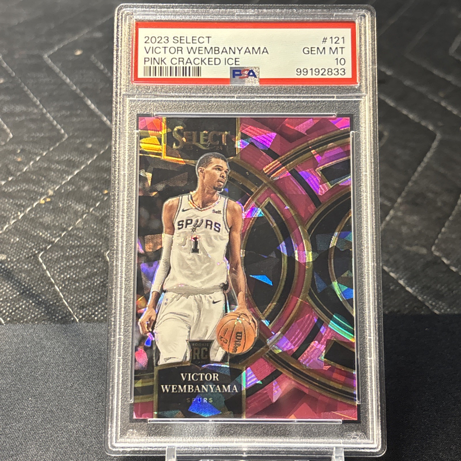 2023-24 Select Victor Wembanyama Pink Cracked Ice #121 /99 RC PSA 10! LOW POP!